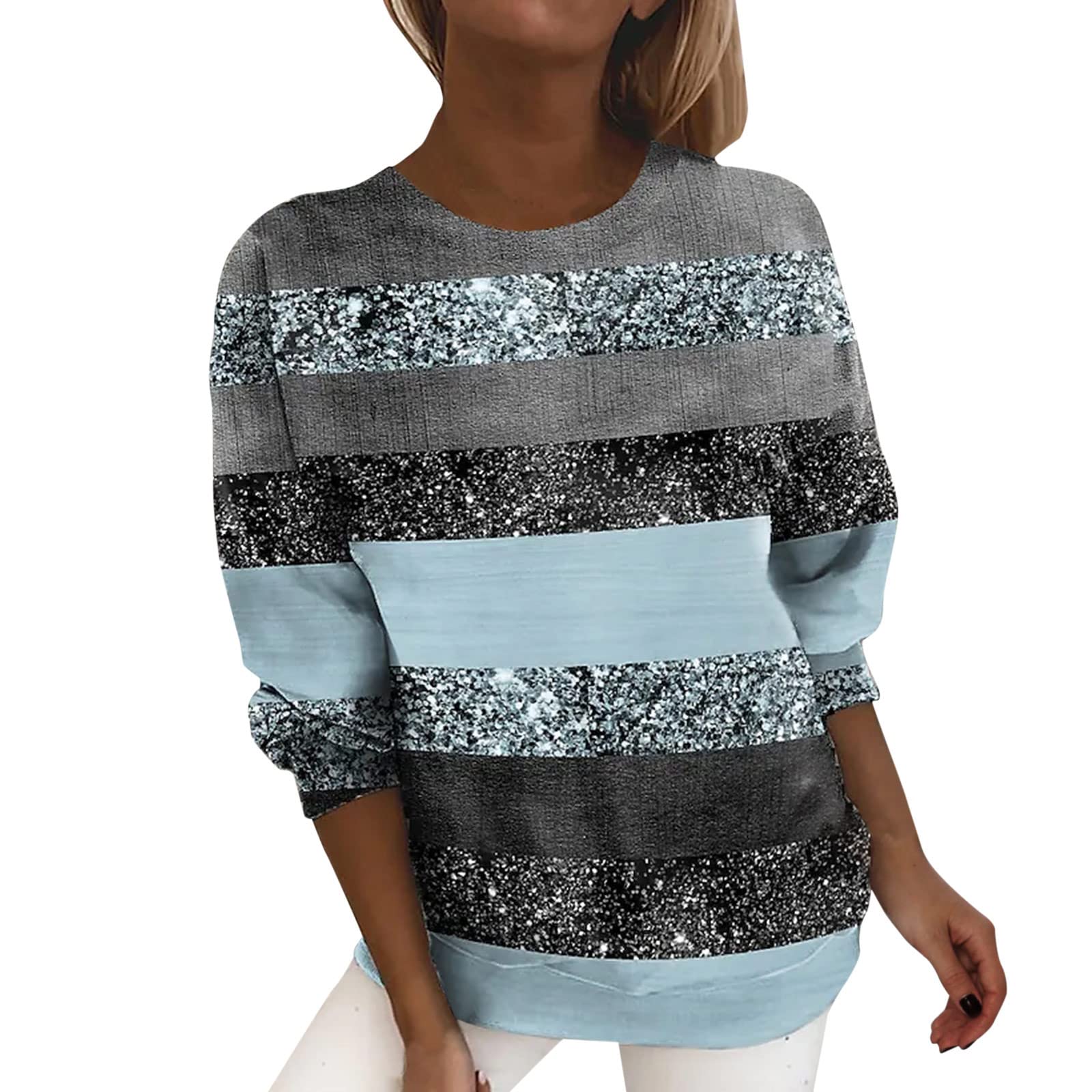 Women's Casual Summer Pullover Tops - Round Neck Long Sleeve Hollow Knit Blouse for Work, Date & Everyday Wear