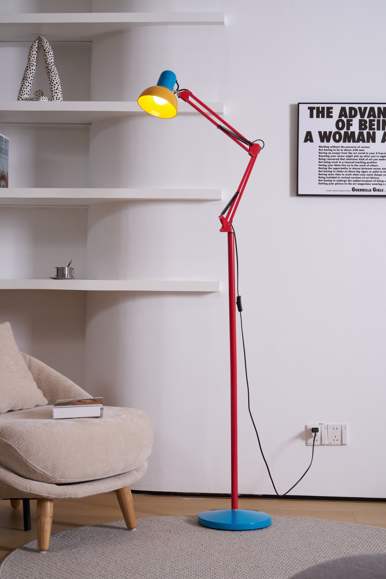 Flexi Memphis Floor Lamp - Adjustable Modern LED Standing Light for Living Room, Bedroom & Office - Perfect for Reading, Working & Ambient Lighting
