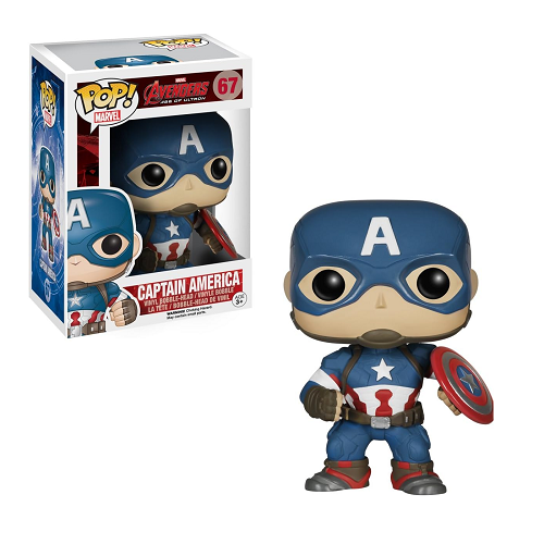 Funko Pop! Marvel Avengers Age of Ultron Captain America #67 Collectible Vinyl Figure - Perfect for Marvel Fans, Comic Book Collectors & Superhero Decor