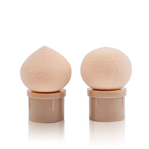 6pcs Reusable Nail Brushes with Sponge Heads - Round Replaceable Powder Picking Nail Art Tool for Manicure & Pedicure - Perfect for Salon, Home Use & DIY Nail Art