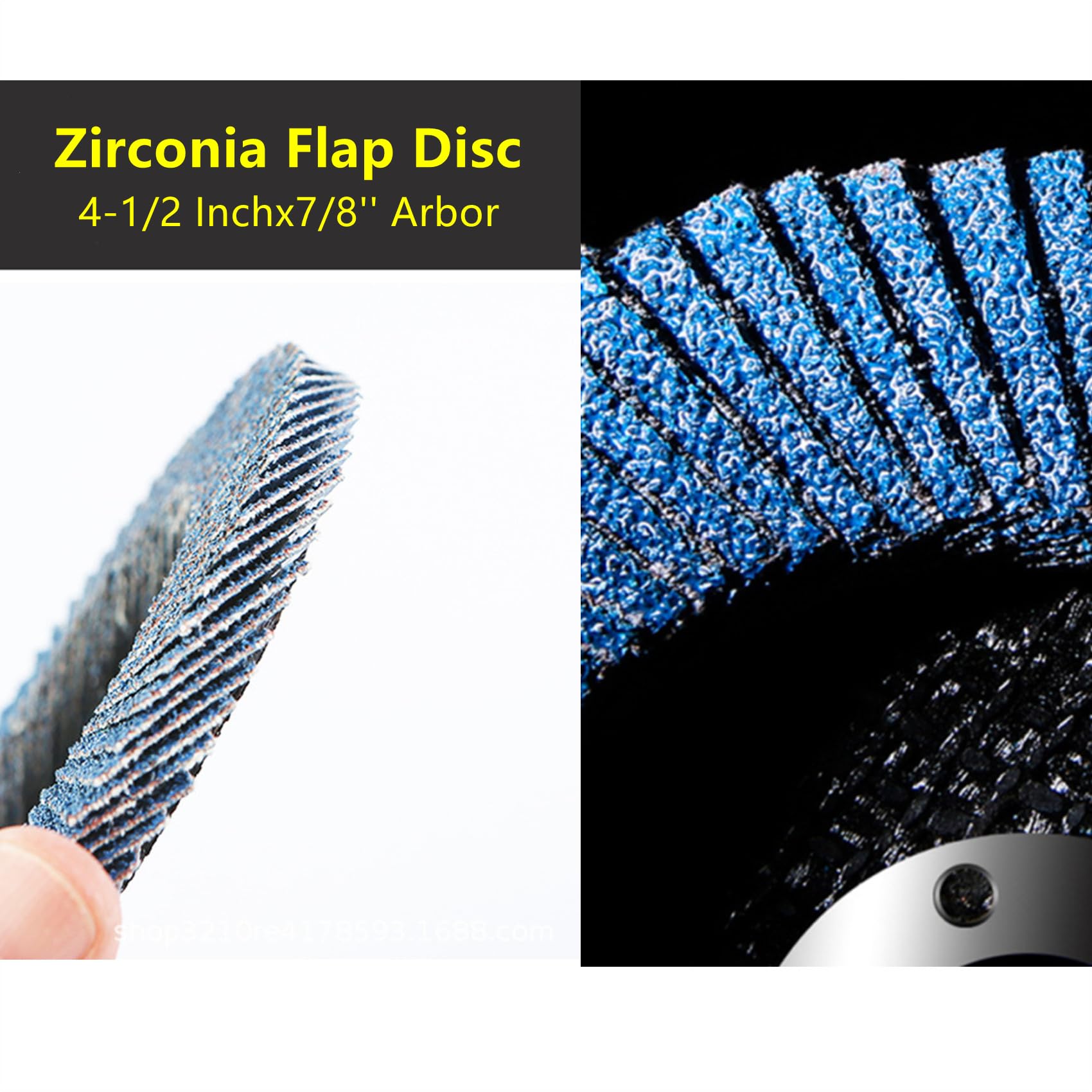 4.5 Inch Zirconia Flap Discs for Angle Grinder - 60 Grit 4.5x7/8