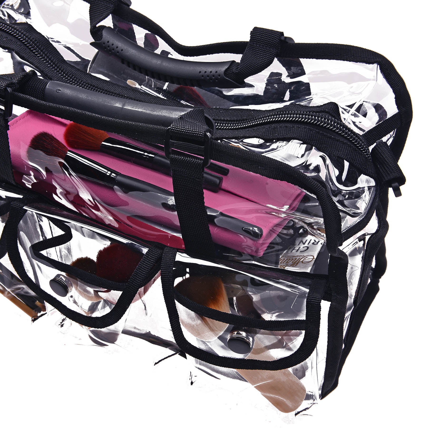 Clear PVC Makeup Bag - Waterproof Cosmetic Organizer for Travel, Gym & Daily Essentials | Transparent Toiletry Pouch for Women & Men
