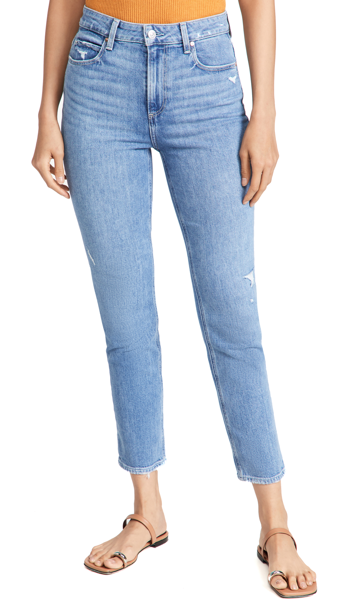 PAIGE Women's Sarah Slim Fit Stretch Denim Jeans - High Waist, Comfortable & Stylish for Everyday Wear, Work & Casual Outings