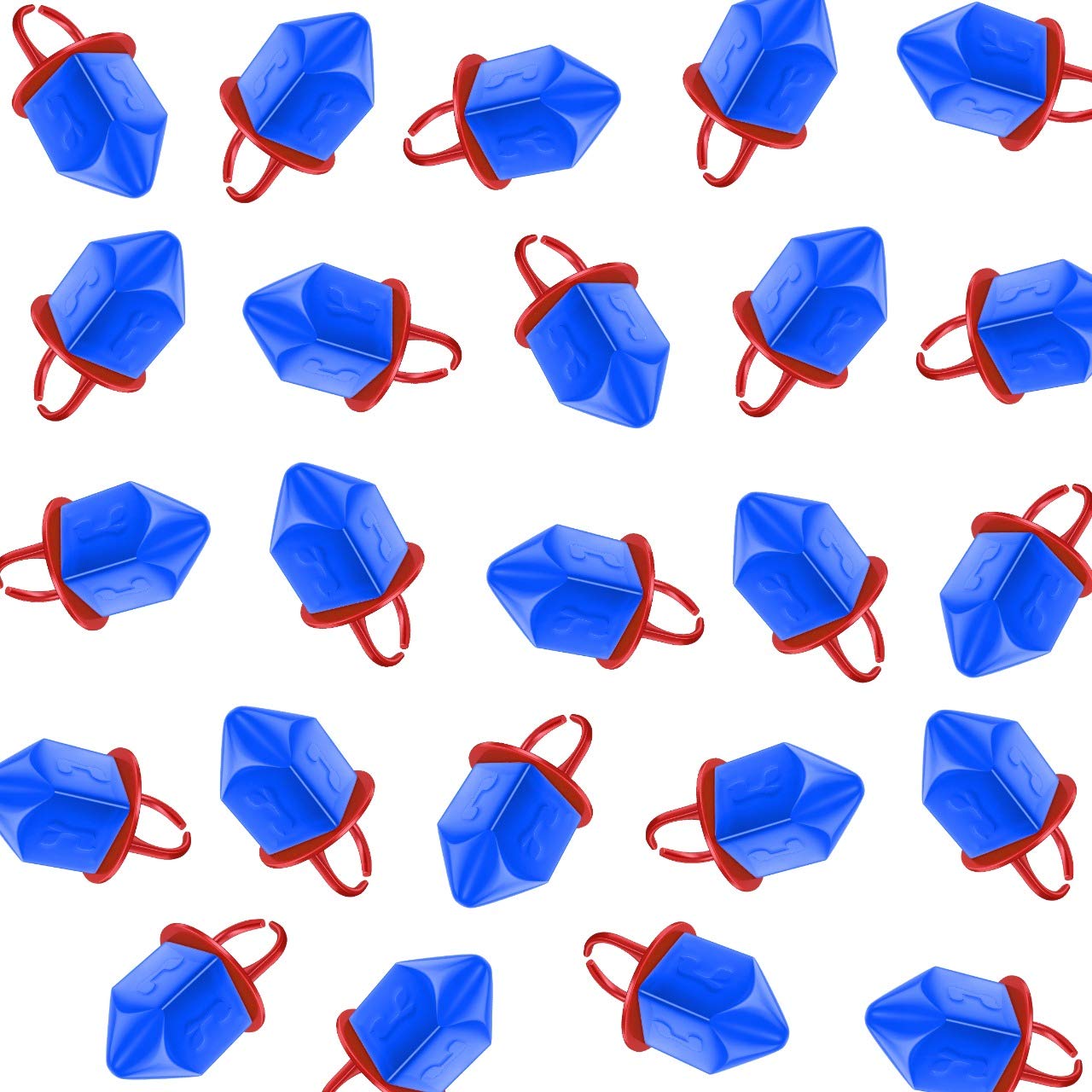 Blue Raspberry Hanukkah Dreidels Jewel Pop Ring Shape Candy - 18 Count Individually Wrapped Kosher Treats for Kids, Hanukah Party Favors, Chanukah Gift Bags & Holiday Decorations - Perfect for Classroom Celebrations, Jewish Festivals and Holiday Gift Exchanges
