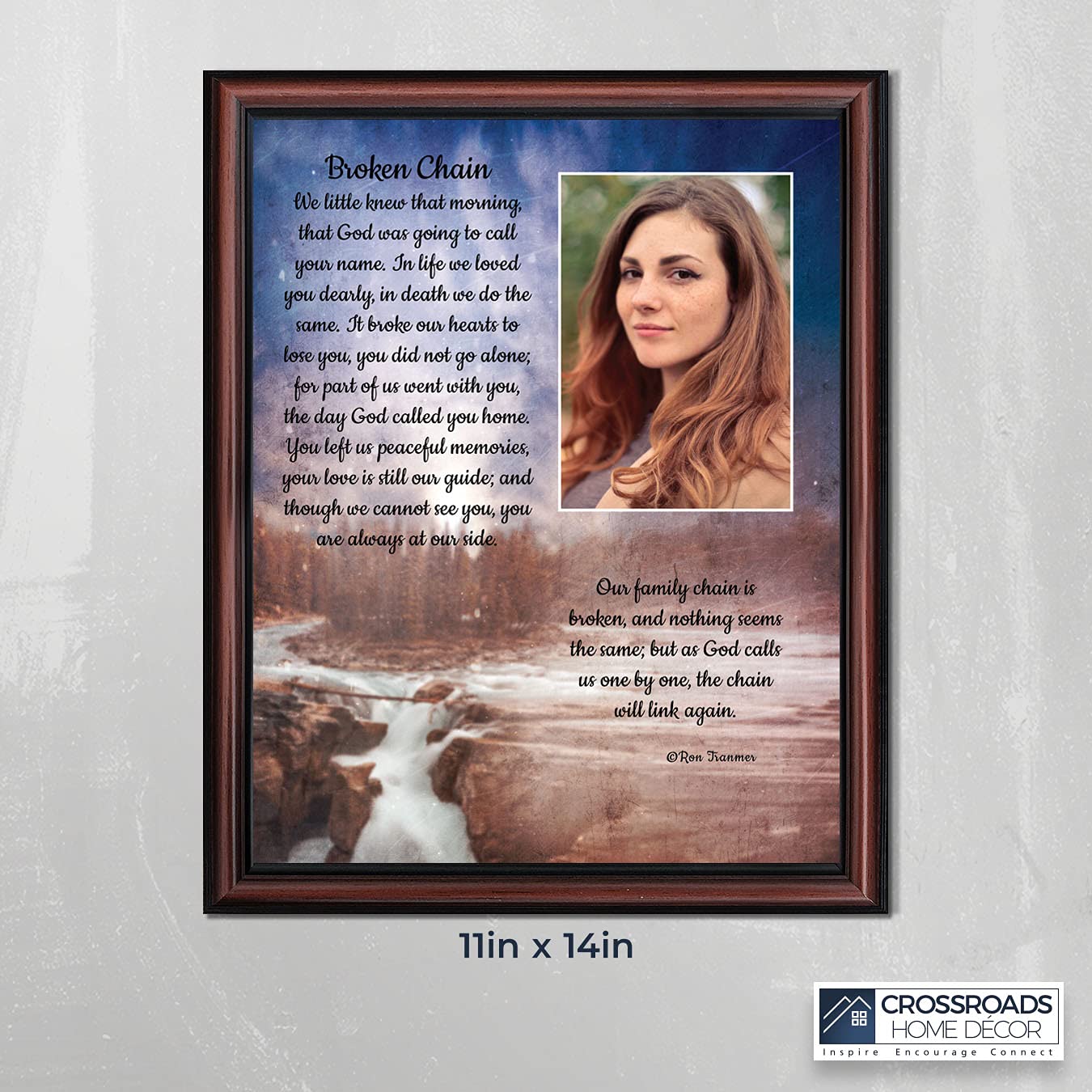 Broken Chain Memorial Picture Frame - Sympathy Gift for Loved Ones | Home Décor