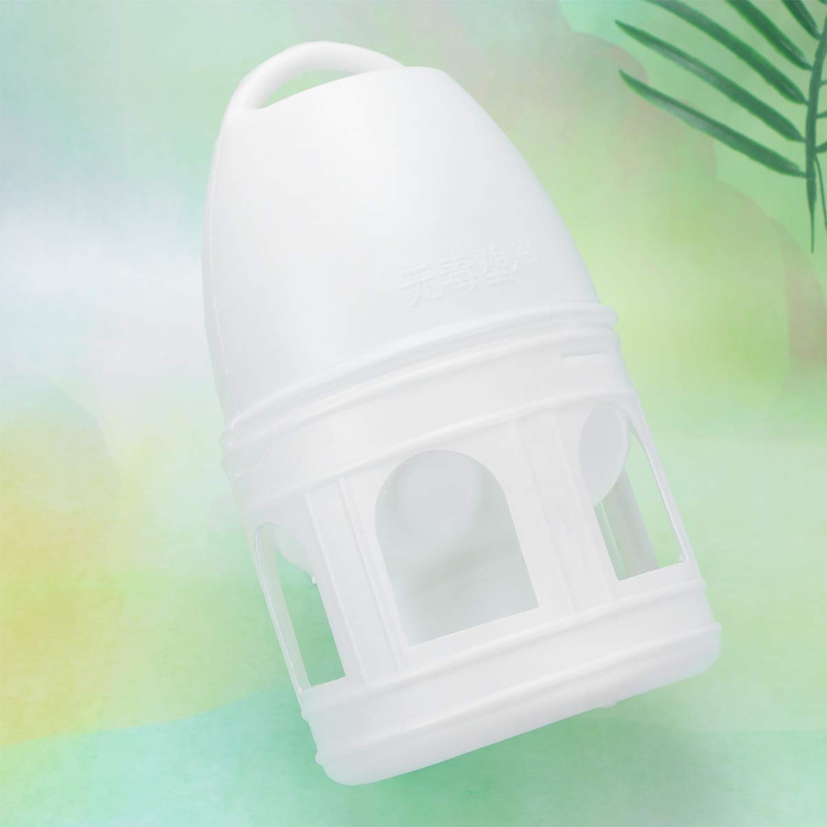 1pc Automatic Pet Quail Waterer - Clear Hanging Water Bottle for Chicken Coop, Bird Feeder & Bee Suit | Pigeon Racing Feeder (White) | Perfect for Small Pets, Poultry & Beekeeping