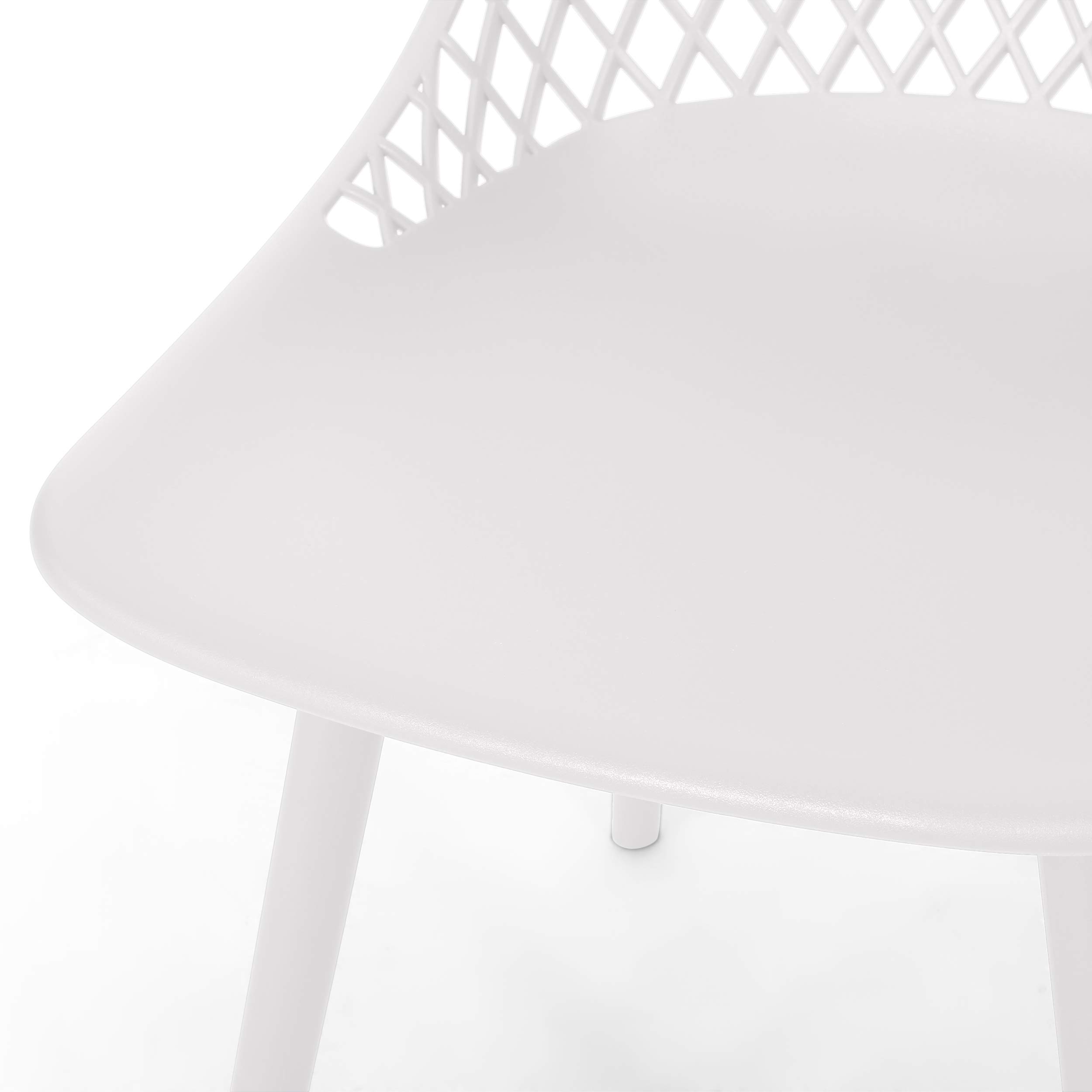 Christopher Knight Home Delora Outdoor Dining Chairs (Set of 2) - White Patio Furniture for Garden, Poolside & Backyard Dining