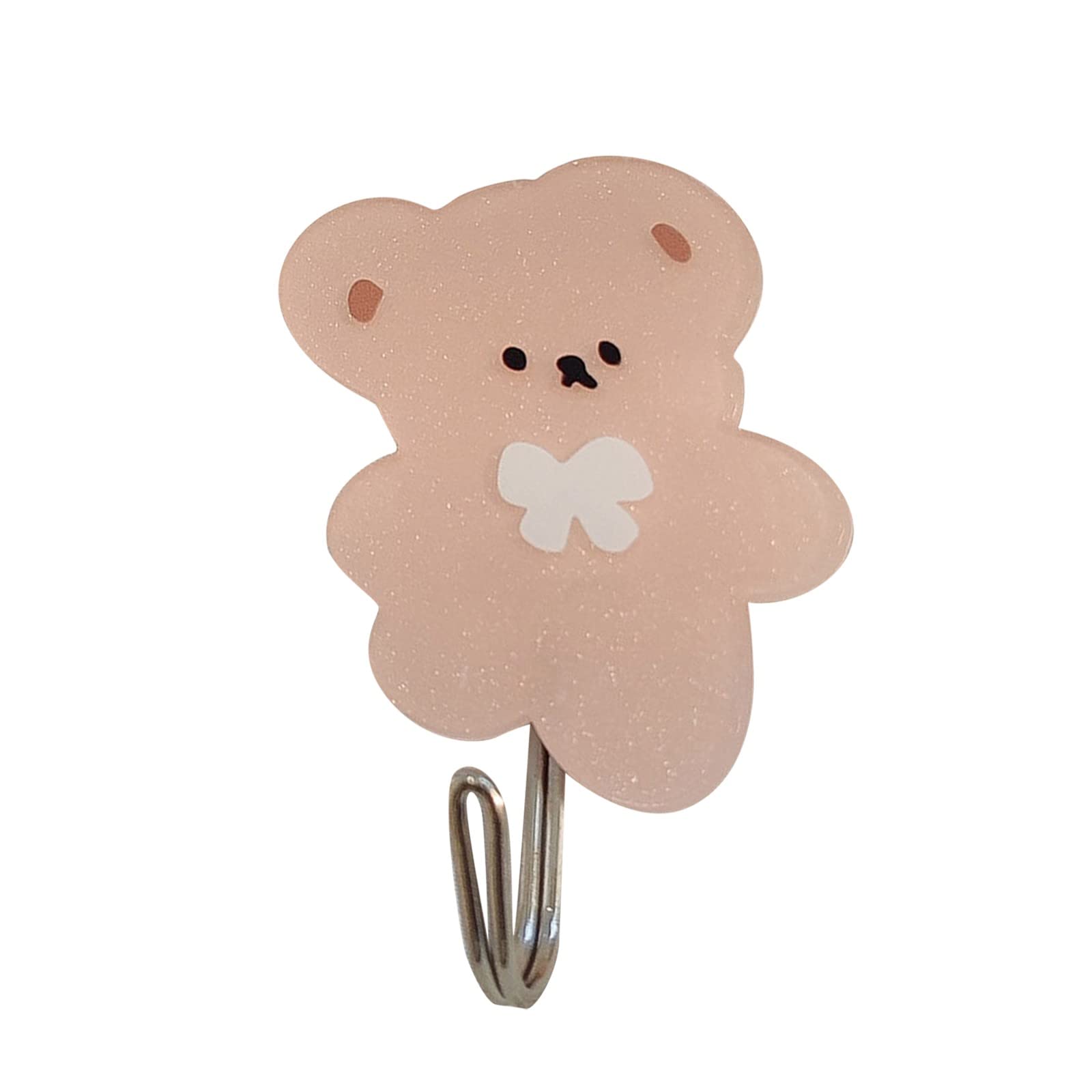 Bear Wall Hooks - Heavy Duty Adhesive Hooks for Hats, Coats, Keys, Backpacks & Towels - Decorative Kitchen & Dining Room Wall Hooks - Perfect for Bedroom, Bathroom, Office & Dorm Organization (C, One Size)