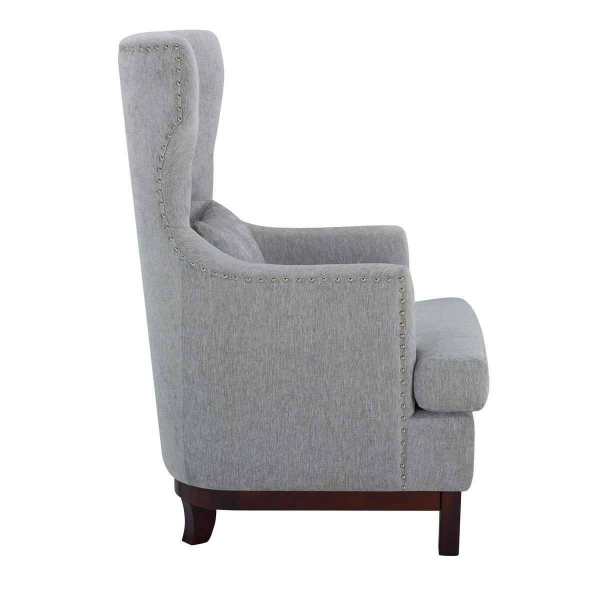 Adriano Collection Light Grey Accent Chair - Modern Lounge Chair for Living Room, Bedroom & Office - Perfect for Reading Nook, Home Decor & Small Spaces