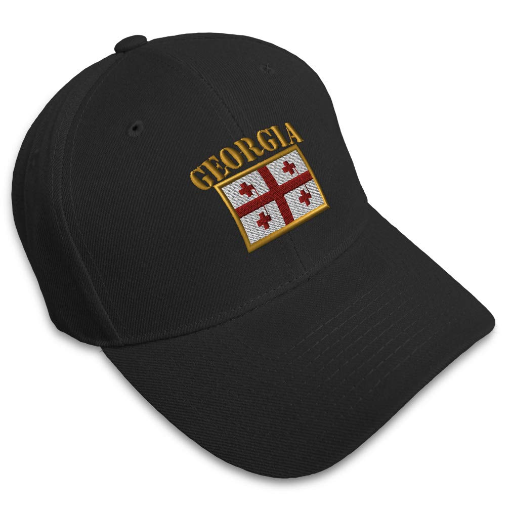Georgia Flag Embroidered Baseball Cap - Adjustable Cotton Dad Hat for Men & Women - Perfect for Sports, Outdoor Activities & Casual Wear