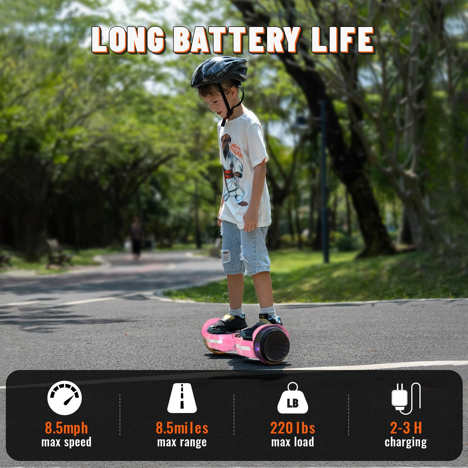 Electric Scooter with Colorful LED Light-Up Wheels, Bluetooth Speakers & App Control - Dual 250W Motors, 8.5 mph Speed & 8.5 Mile Range - Perfect for Commuting, Campus Travel & Fun Rides for Kids, Teens & Adults