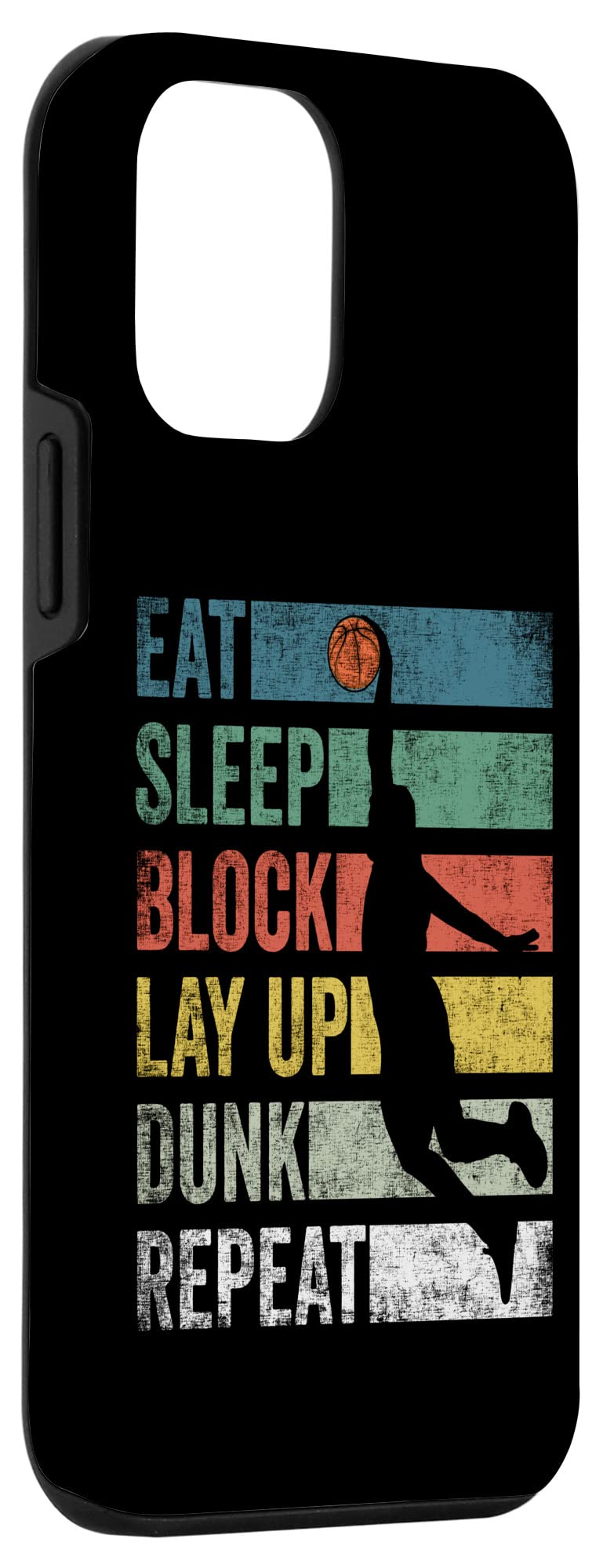 iPhone 12 Mini Case - 'Eat Sleep Basketball Repeat' Design | Durable Protective Cover for Basketball Lovers | Perfect for Games, Practice & Everyday Use