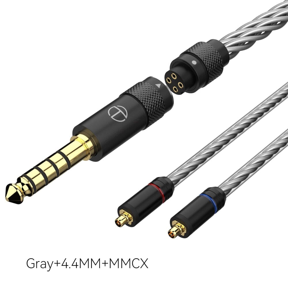 TRN T2 Pro 16 Core HiFi In-Ear Earphones with Silver Plated Cable (0.75mm/0.78mm MMCX/2Pin Connector) - 2.5mm/3.5mm/4.4mm Audio Jack Options for Audiophiles, Music Lovers & Gaming Enthusiasts