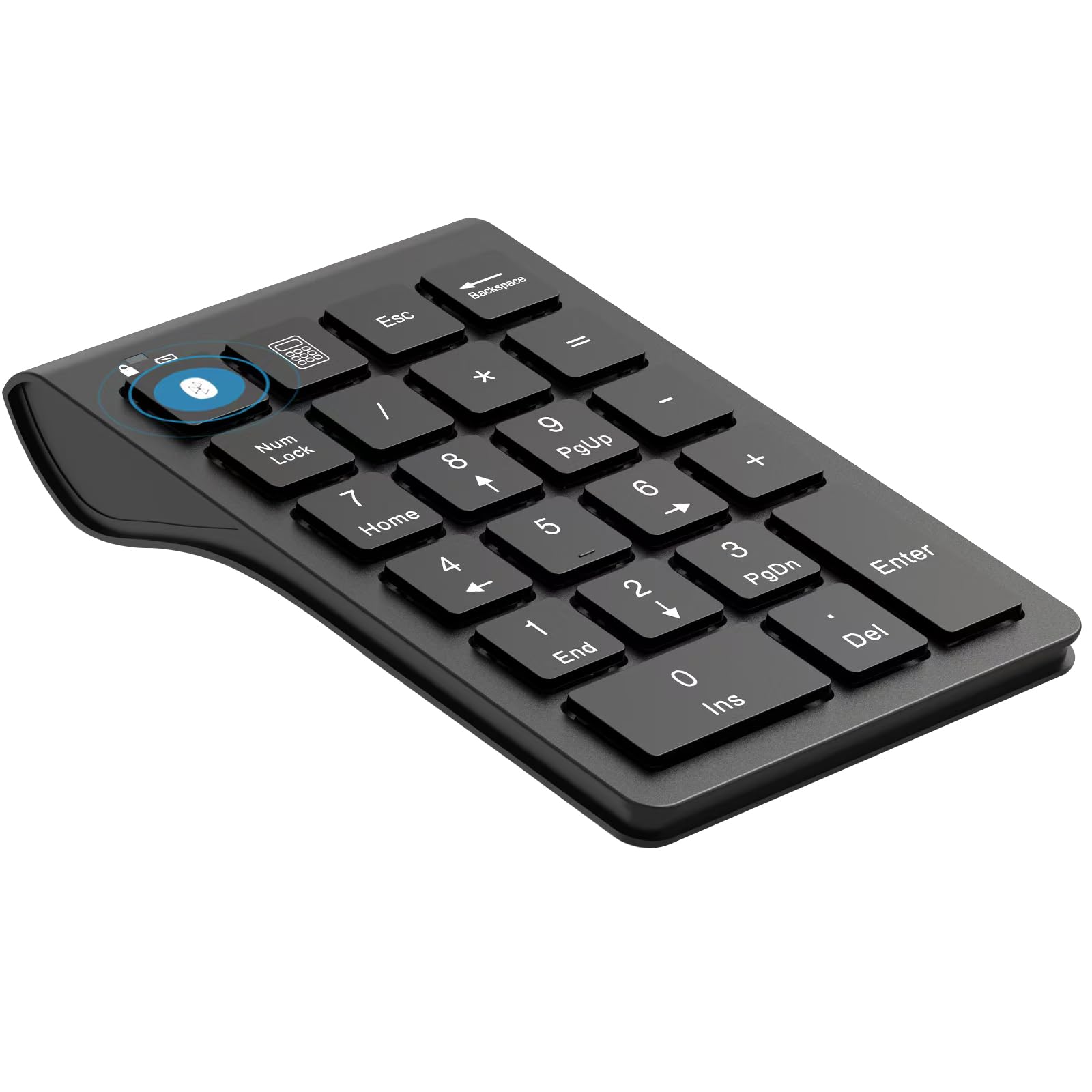 Rechargeable 22-Key Numeric Keypad - Bluetooth, Wireless & USB 3-in-1 Number Pad for Laptop, MacBook, Chromebook, Surface Pro | Perfect for Data Entry, Accounting & 10-Key Numpad Tasks | Home Office & Financial Workstation Essential