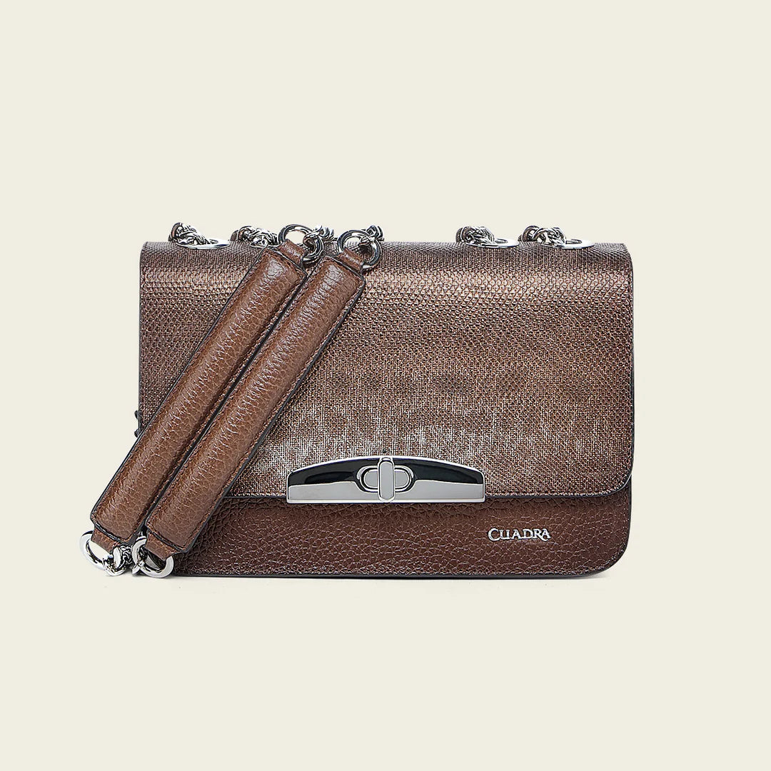 Stylish Brown Cuadra Casual Handbag for Women - Fashionable Crossbody Purse for Everyday Use, Work, and Travel