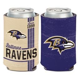 WinCraft Baltimore Ravens Vintage Design Insulated Can Cooler - Perfect for Tailgating, BBQs, and Game Day Parties
