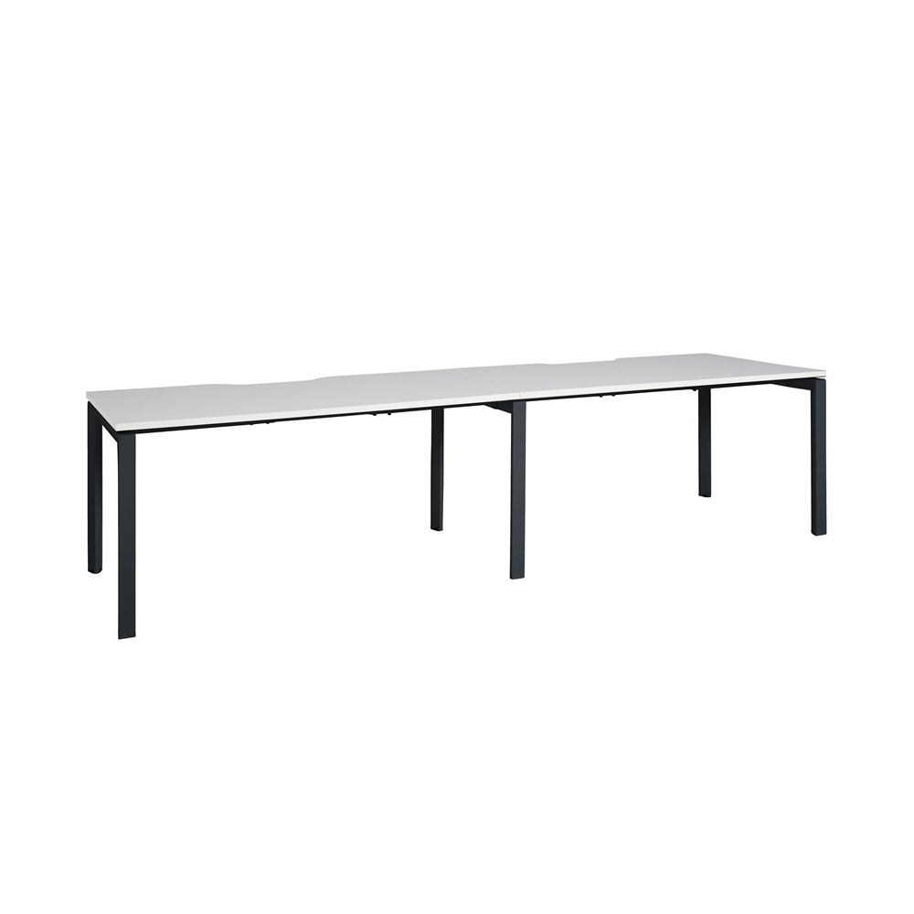 Mobel Novah 2-Person Shared Desk - Single-Sided Office Workstation for Home & Office - Perfect for Coworking Spaces, Small Offices & Home Offices