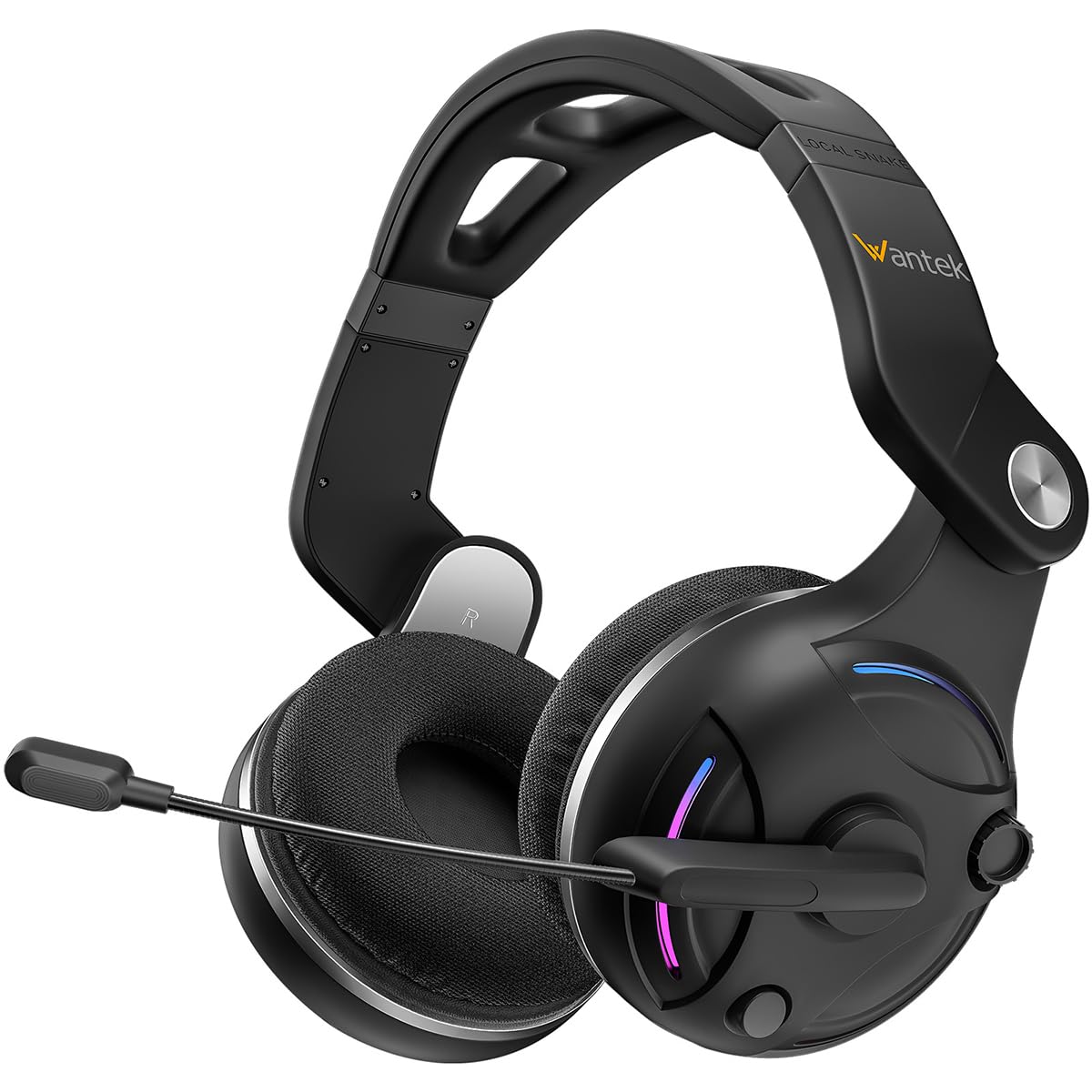 Wantek Bluetooth Headphones with Hybrid Active Noise Cancellation, 3D Audio & 48H Battery - Wireless Over-Ear Headphones for Work, Travel & Gaming (Dual Device Connection)