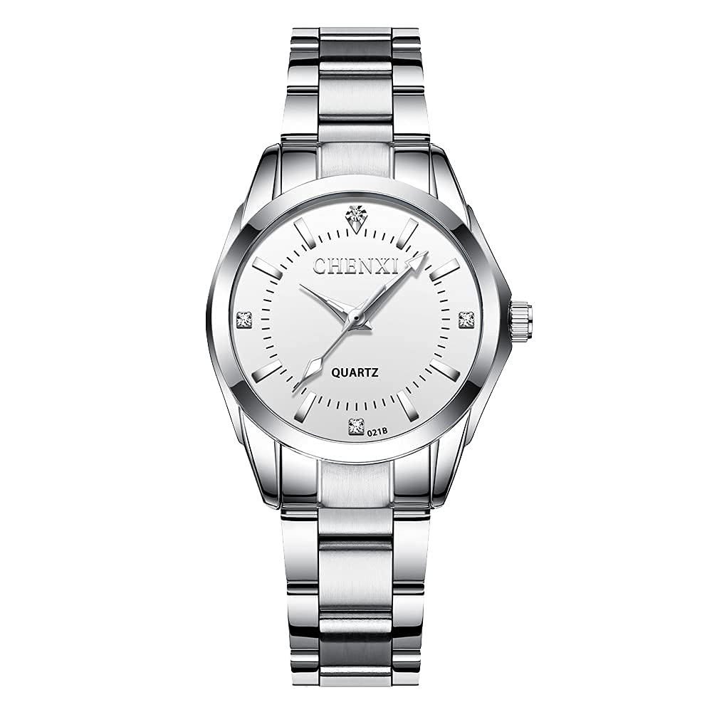 Elegant Women's Diamond Quartz Watch with Stainless Steel Bracelet - Perfect for Office, Party & Everyday Wear