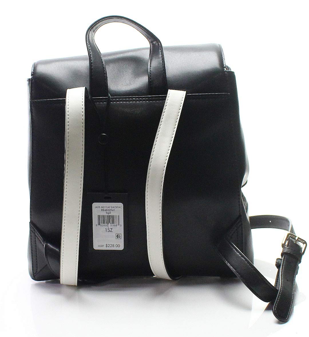 DKNY Women's Black Leather Jade Flap Backpack - Stylish Designer Handbag for Work, Travel & Everyday Use | Premium Genuine Leather Backpack for Women