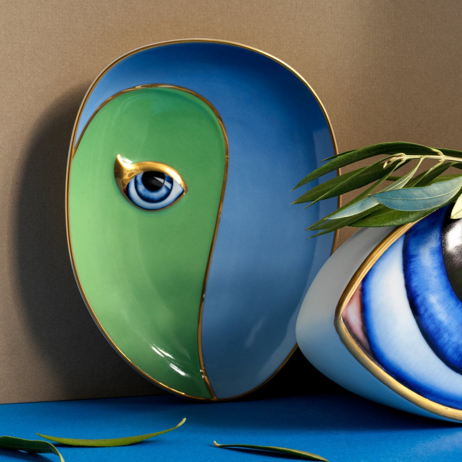 Lito Vide Poche Green and Blue - Stylish and Functional Small Tray for Keys, Jewelry, and Coins | Perfect for Home, Office, and Gift Giving