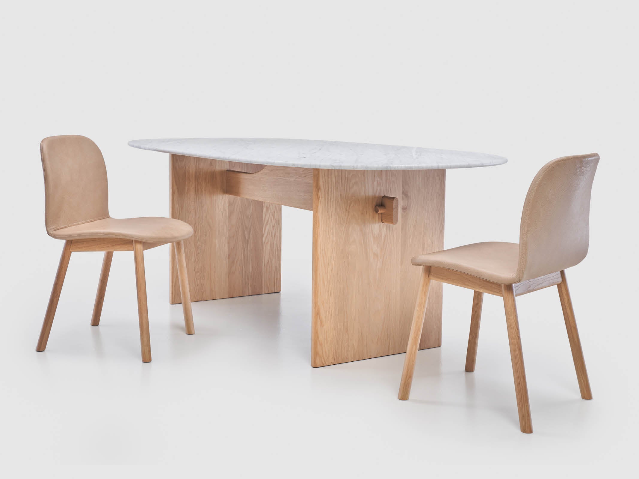 Kelly White Marble Dining Table - Modern Round Kitchen Table for 6 - Elegant Home Dining & Entertaining
