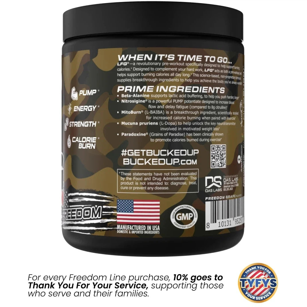 Bucked Up LFG Burn Fat Burner Supplement - Boost Energy & Metabolism for Weight Loss - Pre-Workout & Fitness Support