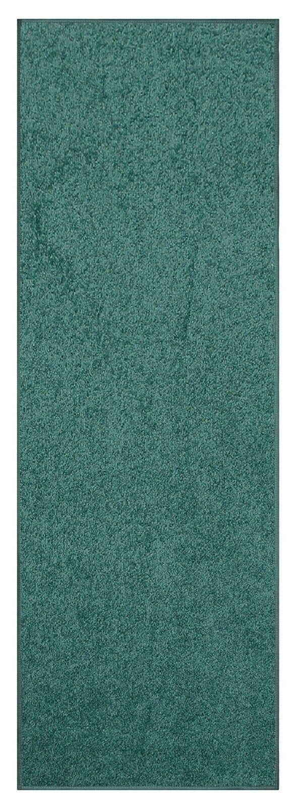 Teal 3' x 18' Solid Color Rug Runner - Handmade in USA - Perfect for Hallways, Entryways & Narrow Spaces - Soft & Durable Home Decor