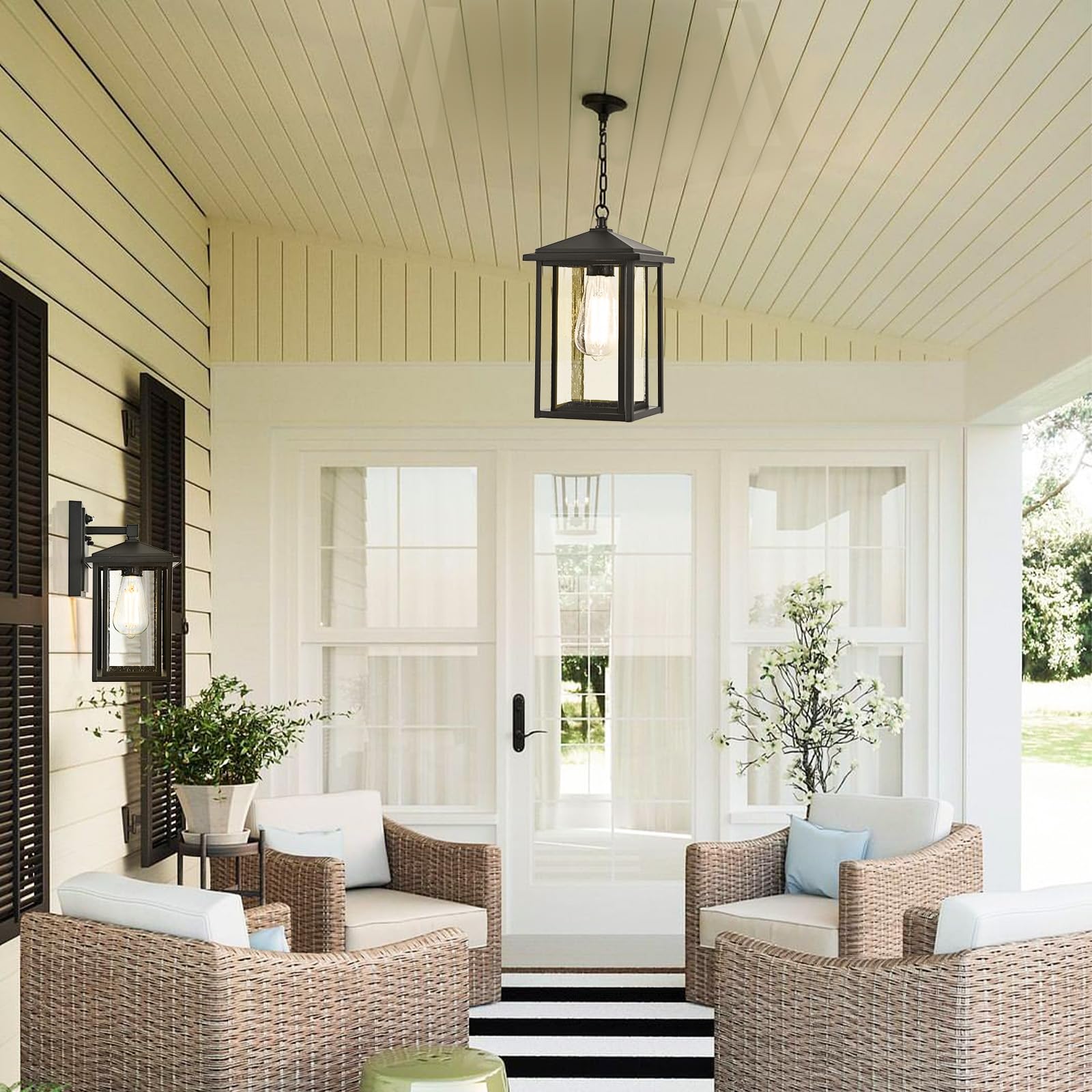Waterproof Outdoor Pendant Lights for Patio, Porch & Gazebo - Durable Hanging Chandelier Fixtures for Garden, Deck & Backyard Lighting