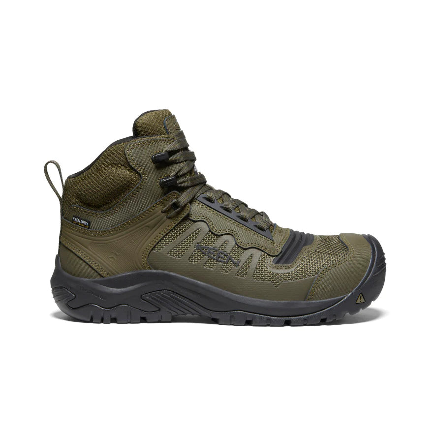 KEEN Men's Reno Mid KBF Waterproof CSA Approved Work Boots - Steel Toe, Slip Resistant, Comfortable for Construction, Hiking & Outdoor Work