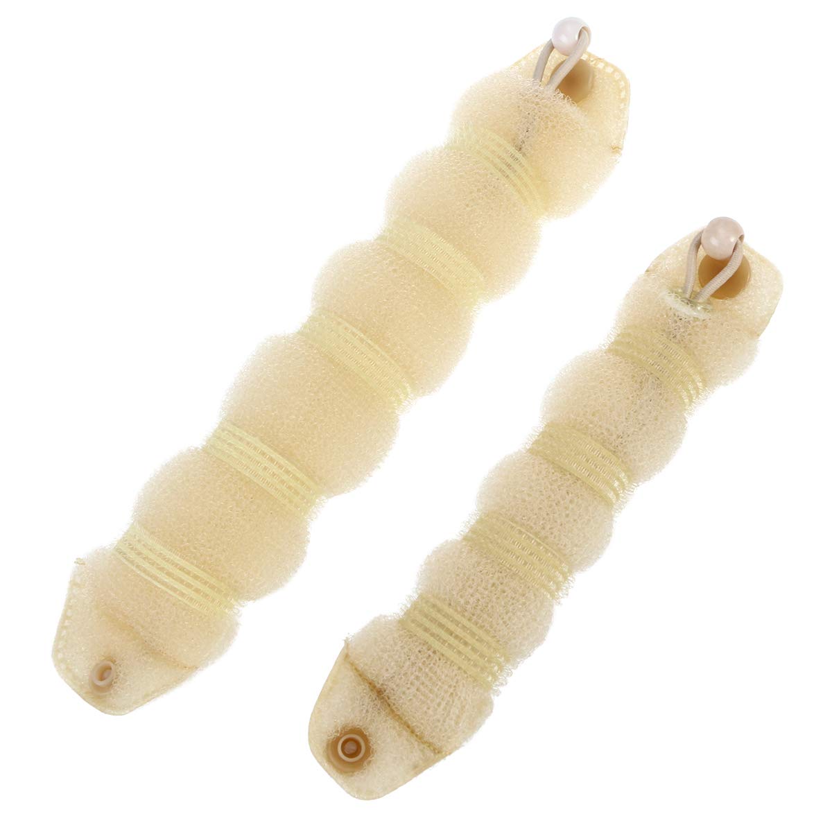 2pcs Hair Bun Maker - Donut Bun & Ponytail Former Hairstyling Tool (Beige) | Perfect for Updos, Weddings & Everyday Styling