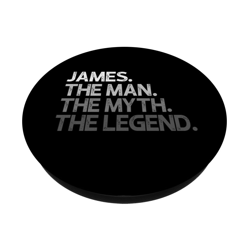 James Gift: The Man Myth Legend PopSockets Adhesive PopGrip - Best Swappable Phone Grip & Stand for iPhone, Samsung, Smartphones - Perfect for Selfies, Gaming, and Everyday Use