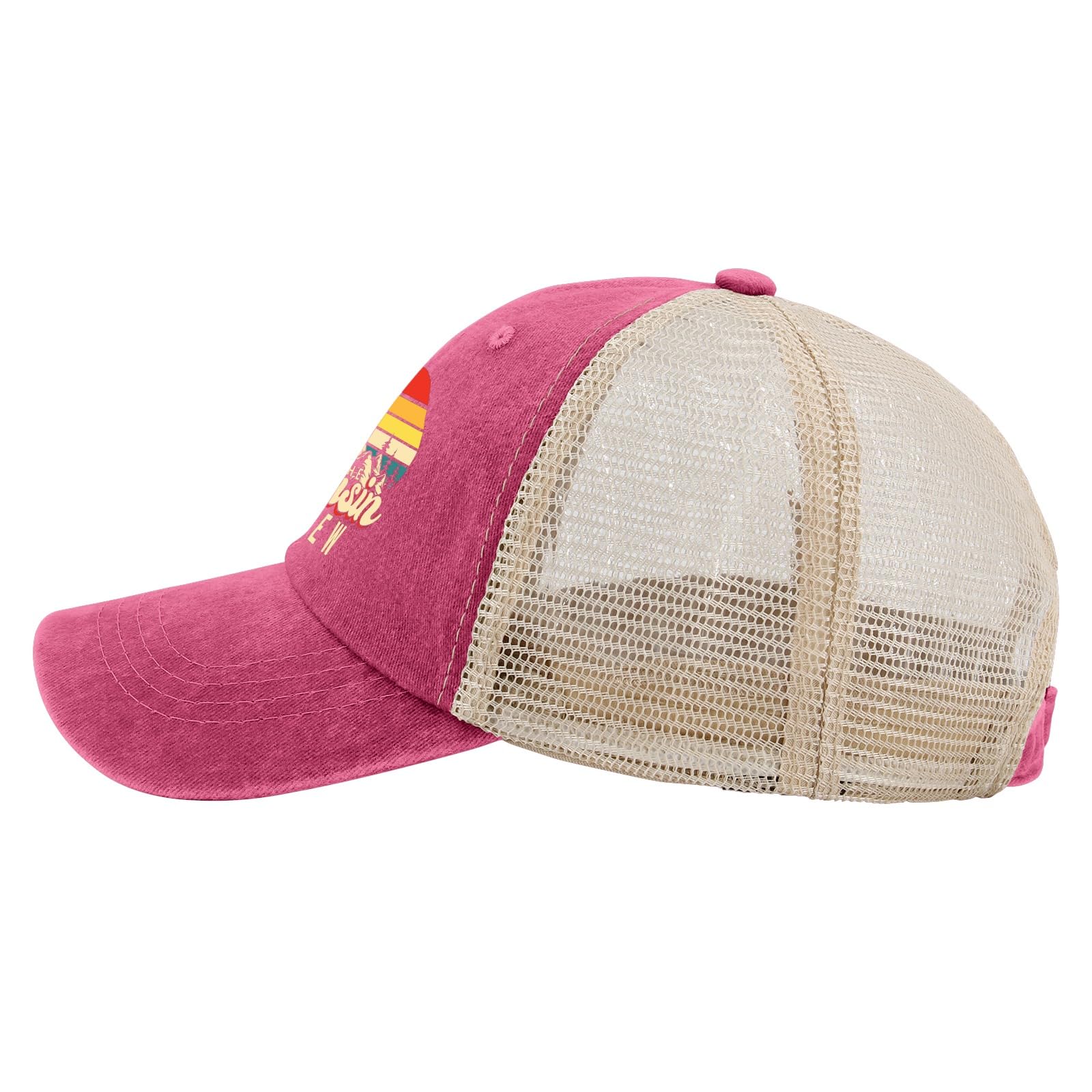 Men's Trucker Hat - Cousin Crew Mesh Back Baseball Cap for Outdoor, Garden & Vacation - Cool Gifts for Men | Perfect for Hiking, Camping & Summer Activities