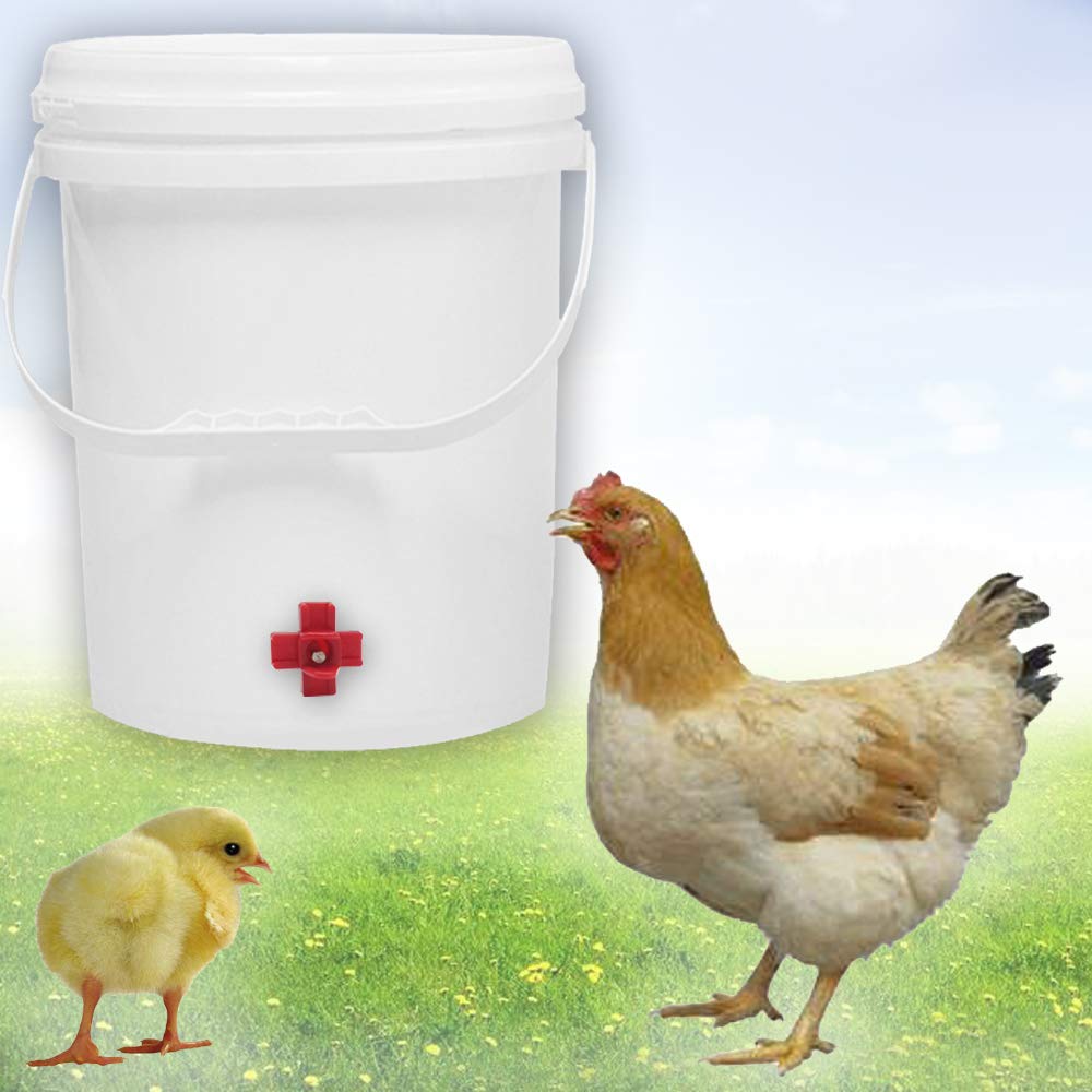 TIHOOD 20PCS Automatic Poultry Nipple Drinkers - Horizontal Side Mount Chicken Waterer for Quail, Ducks & Birds | Perfect for Coops, Cages & Backyard Farms