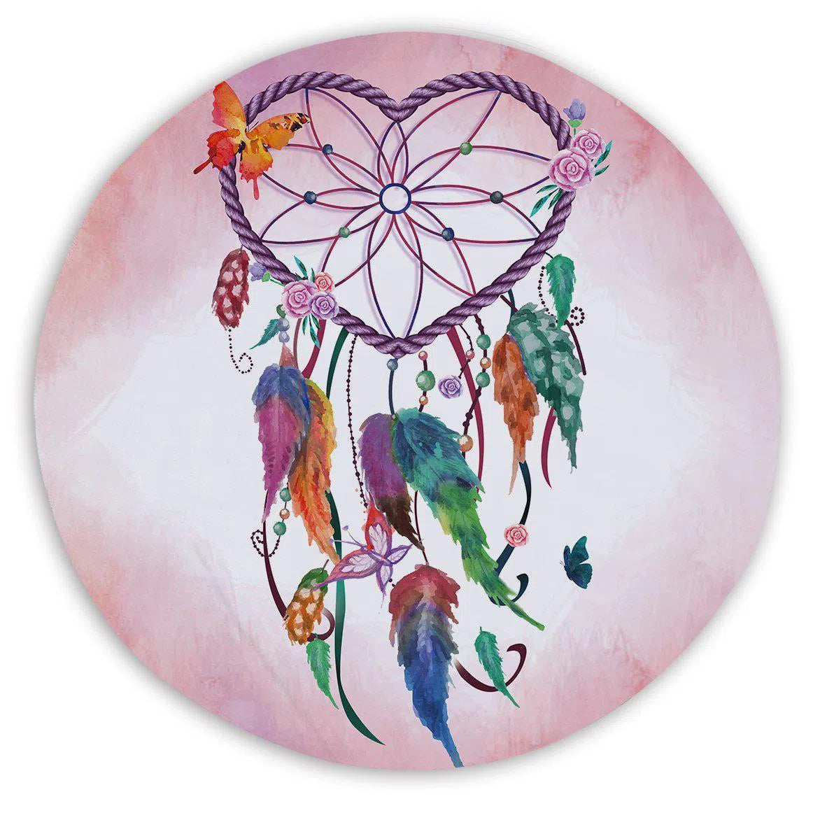 Premium Round Sand-Free Beach Towel - Quick Dry, Lightweight & Compact for Travel, Picnics, and Poolside Relaxation