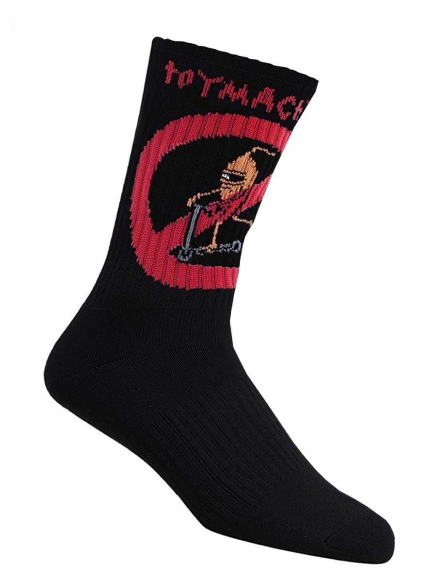 Toy Machine No Scooter Socks - Skateboard & Scooter Grip Socks for Kids & Adults - Non-Slip Performance Socks for Skateboarding, Scootering & Active Sports