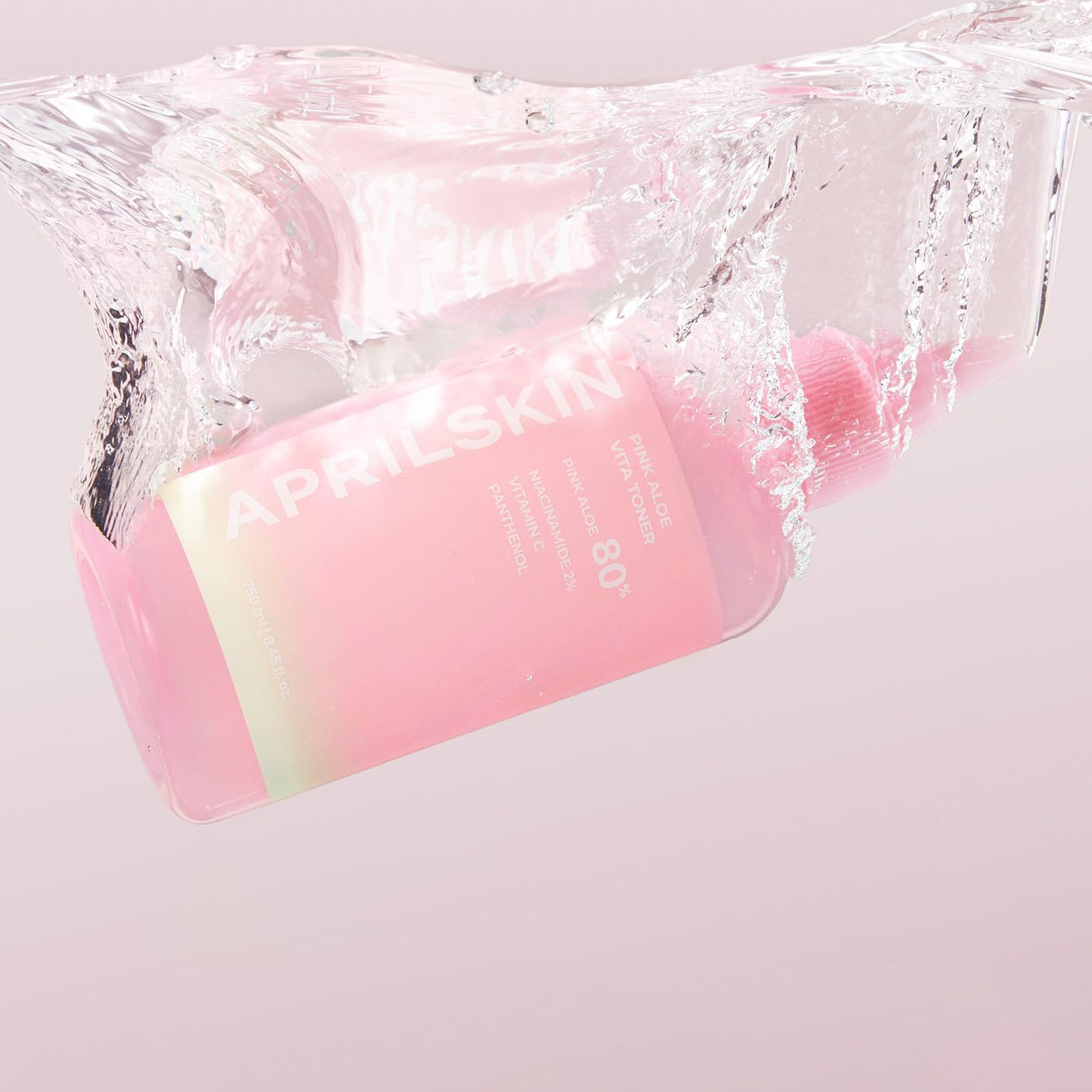 APRILSKIN Pink Aloe Vita Toner 250ml - Hydrating Facial Toner with Aloe Vera for Dry & Sensitive Skin | Korean Skincare for Daily Use & After Sun Care