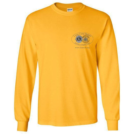 Lions Camp Badger Long Sleeve T-Shirt - Black Logo Graphic Cotton Tee for Men & Women | Outdoor Adventure, Camping, Hiking Apparel