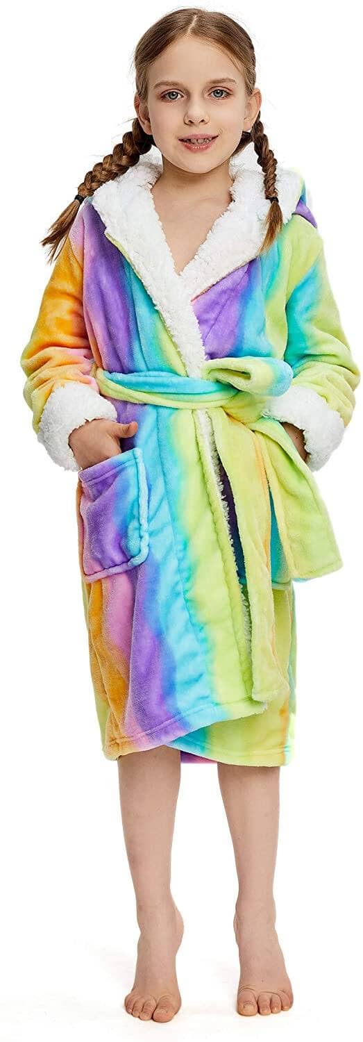 Soft & Cozy Princess Unicorn Bathrobe for Kids - Fast Priority Shipping - Perfect for Birthday Gifts, Spa Days & Bedtime Comfort