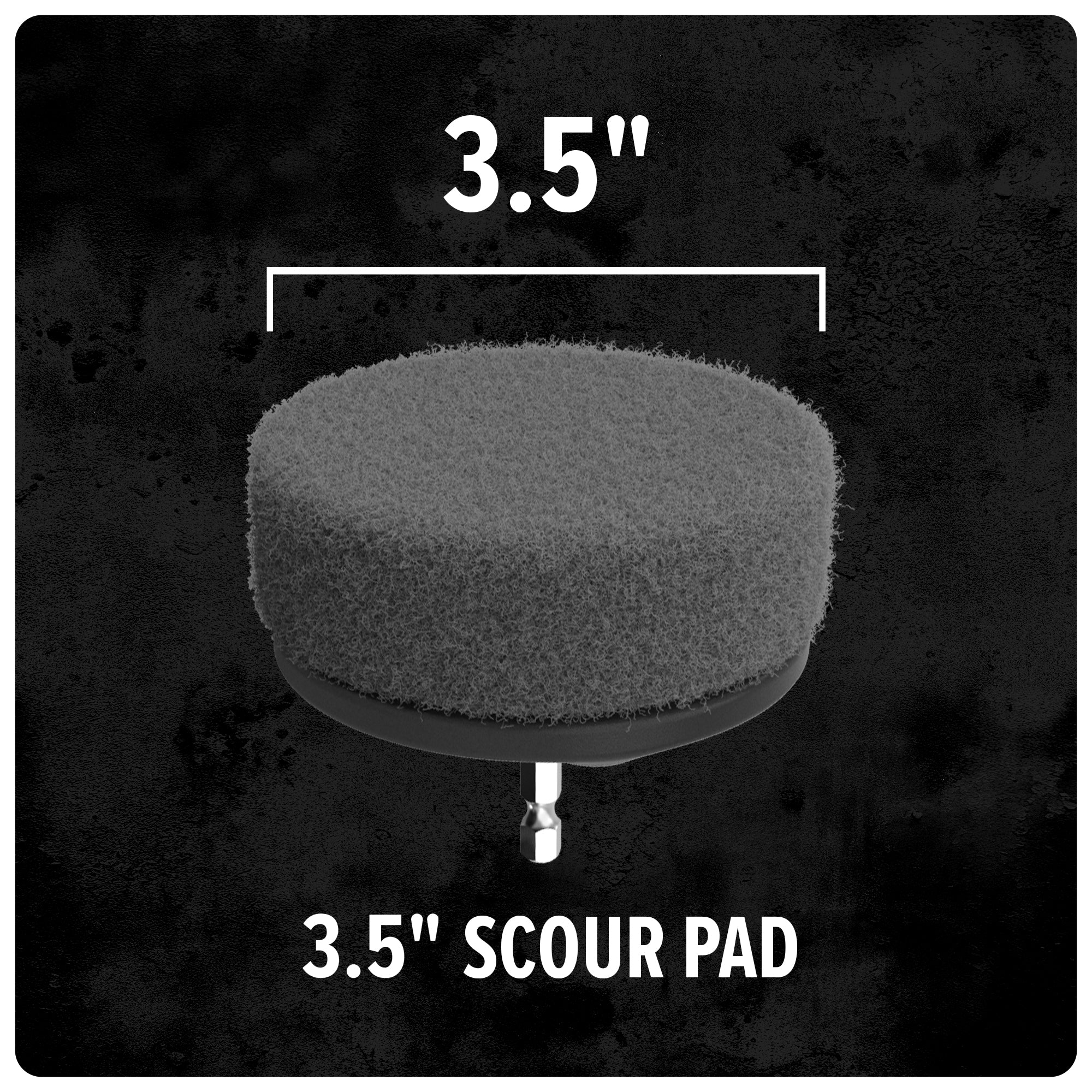 3.5 Inch 3-Piece Scour Pad Kit - Heavy Duty Cleaning Pads for Kitchen, Bathroom & Cookware - Stainless Steel Scrubber for Pots, Pans & Grills