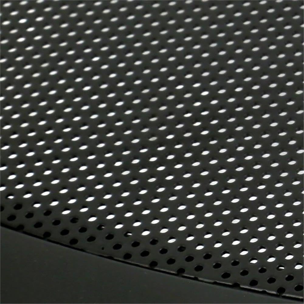 Black Metal Rectangular Mesh Shelf with Glass Top Coffee Table - Modern Living Room Furniture for Home Decor & Storage