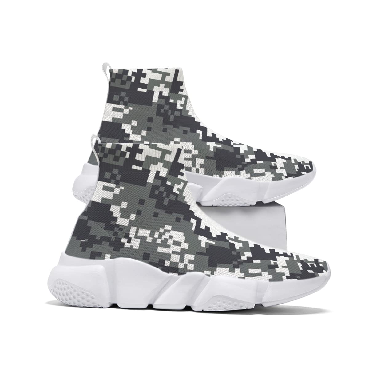 Hetios Men's Plus Size Sneakers - Lightweight Breathable Walking & Running Shoes, Camouflage Workout Casual Sports Shoes for Gym, Jogging & Everyday Wear