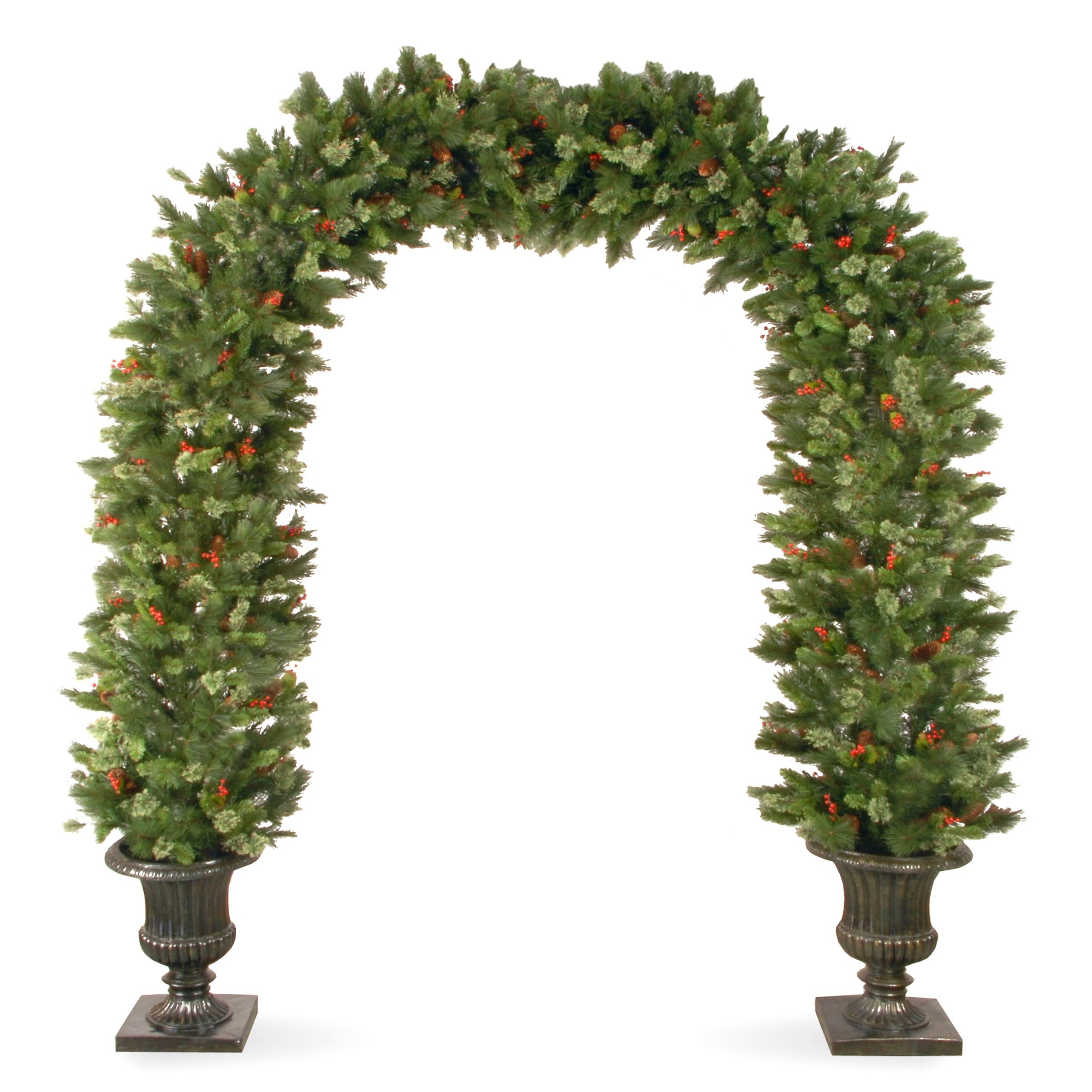 8.5 ft. Wintry Pine Artificial Christmas Garland Archway - Perfect for Holiday Doorway Decor, Christmas Party Entrance, and Winter Wedding Decorations