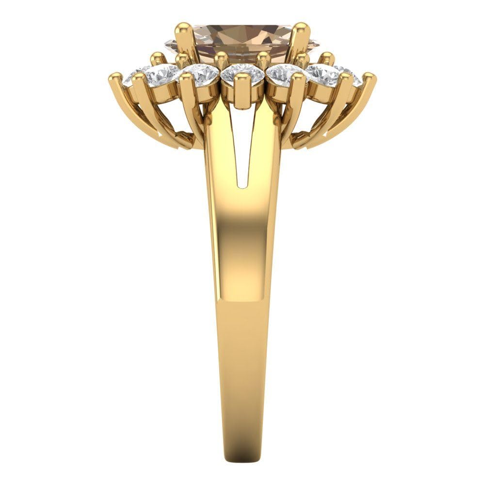2.36ct Oval Moissanite Engagement Ring - 14k Gold for Bridal & Anniversary