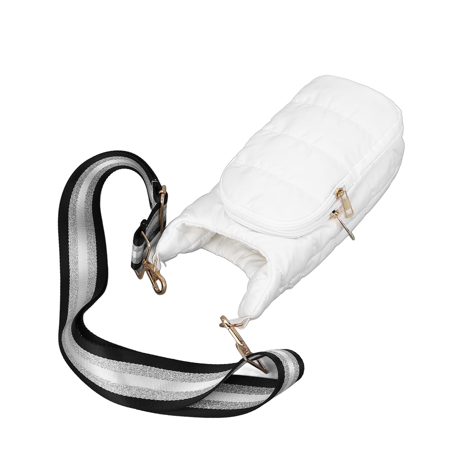 Insulated Water Bottle Pouch with Adjustable Shoulder Strap - Shockproof Carrier Bag for Walking, Hiking, and Outdoor Adventures