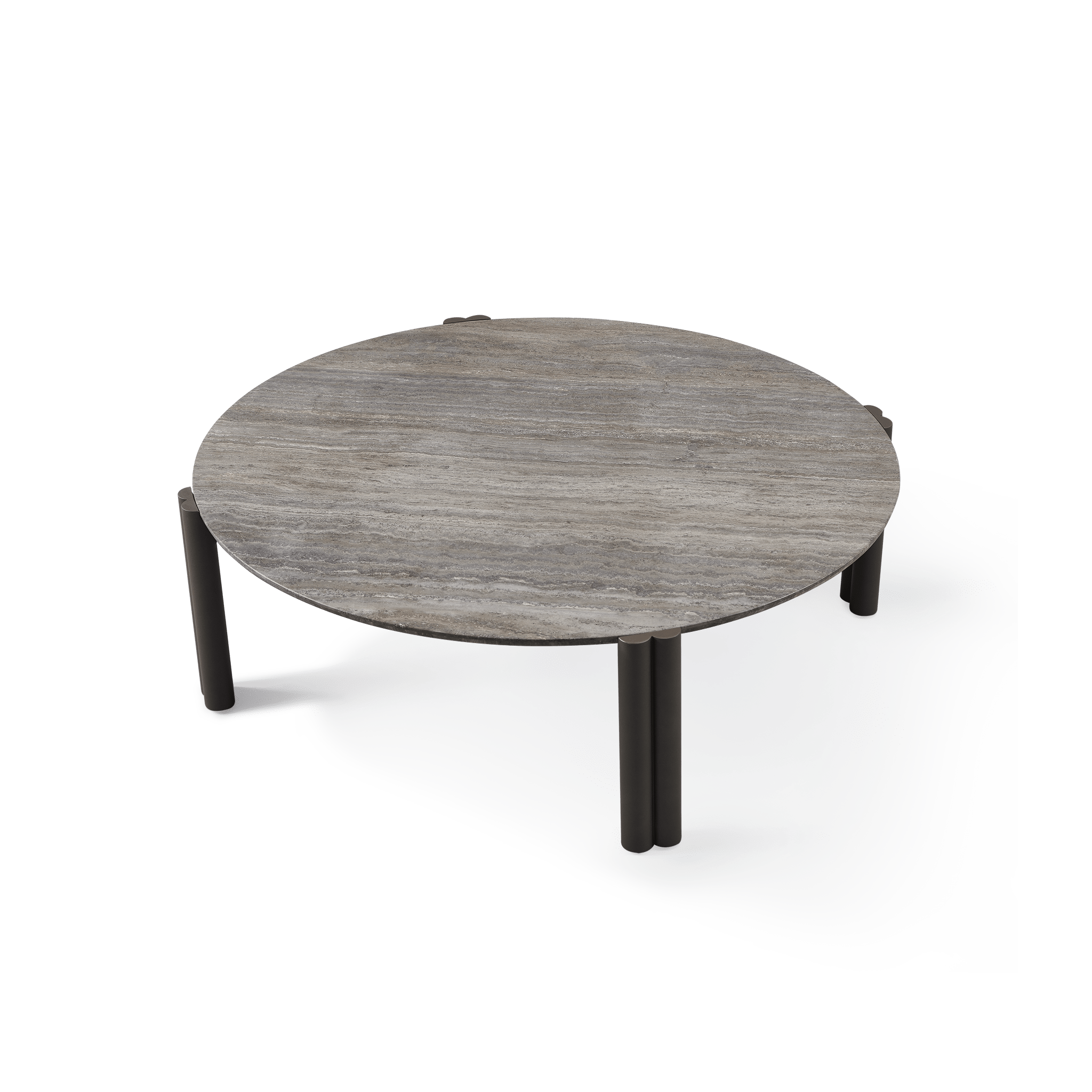 Modern Round Aluminum Coffee Table - Lightweight & Durable Indoor/Outdoor Living Room Center Table for Patio, Lounge, or Garden Decor