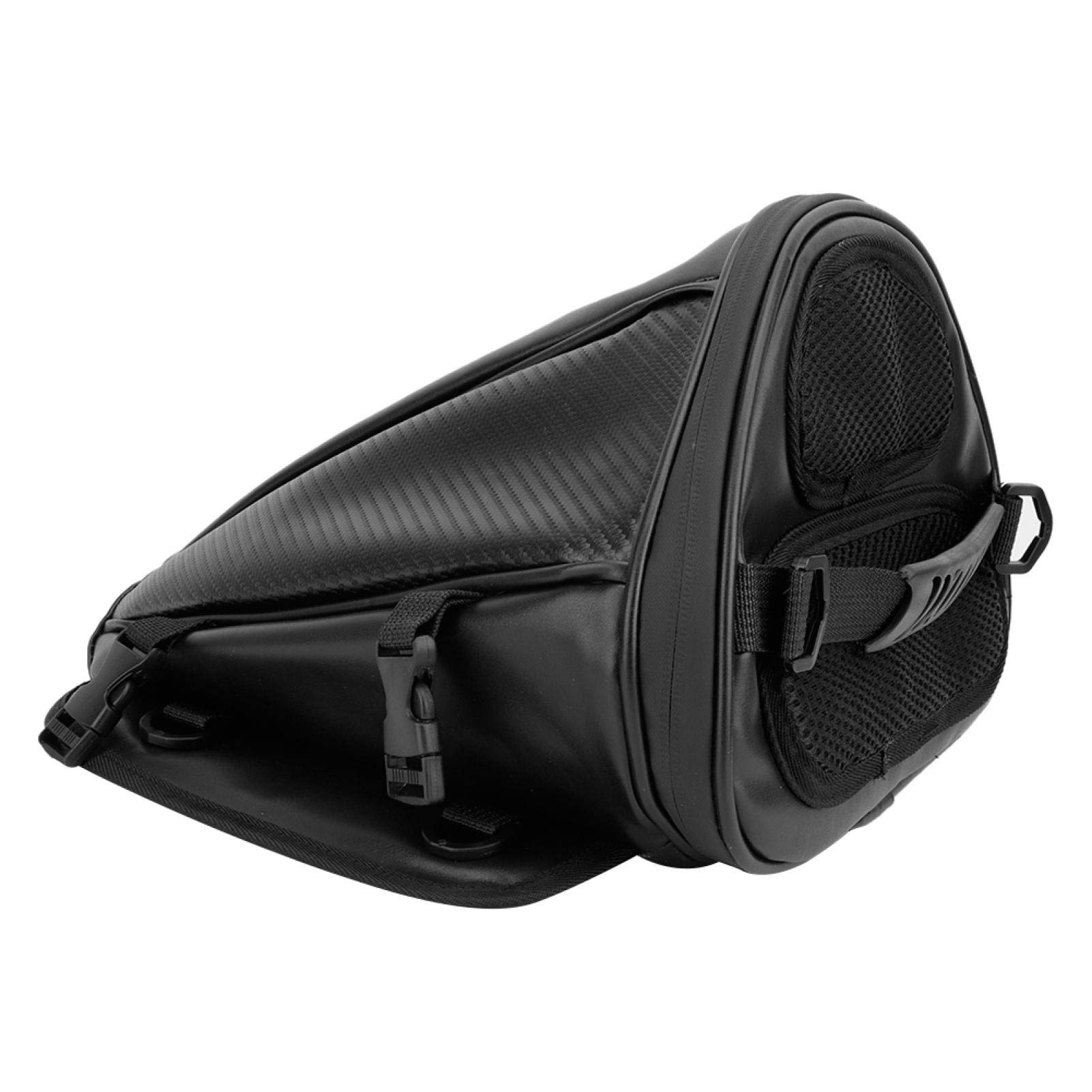 Carbon Fiber Motorcycle Tail Bag - Waterproof Rear Seat Saddle Bag for Motorbikes | Perfect for Commuting, Road Trips & Adventure Riding