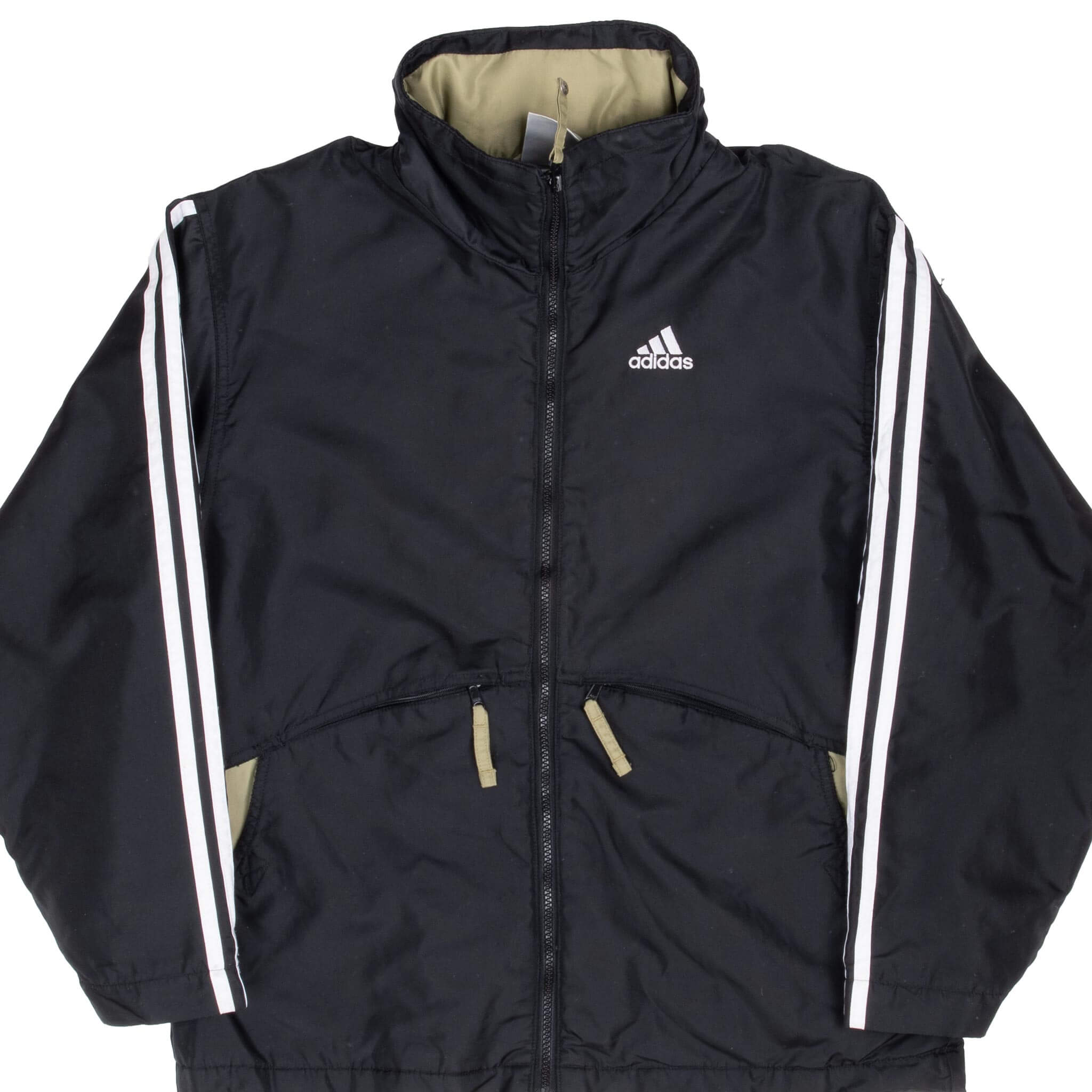 Vintage Adidas Black Windbreaker Jacket 1990s Small - Retro 90s Sportswear for Running, Hiking & Casual Wear