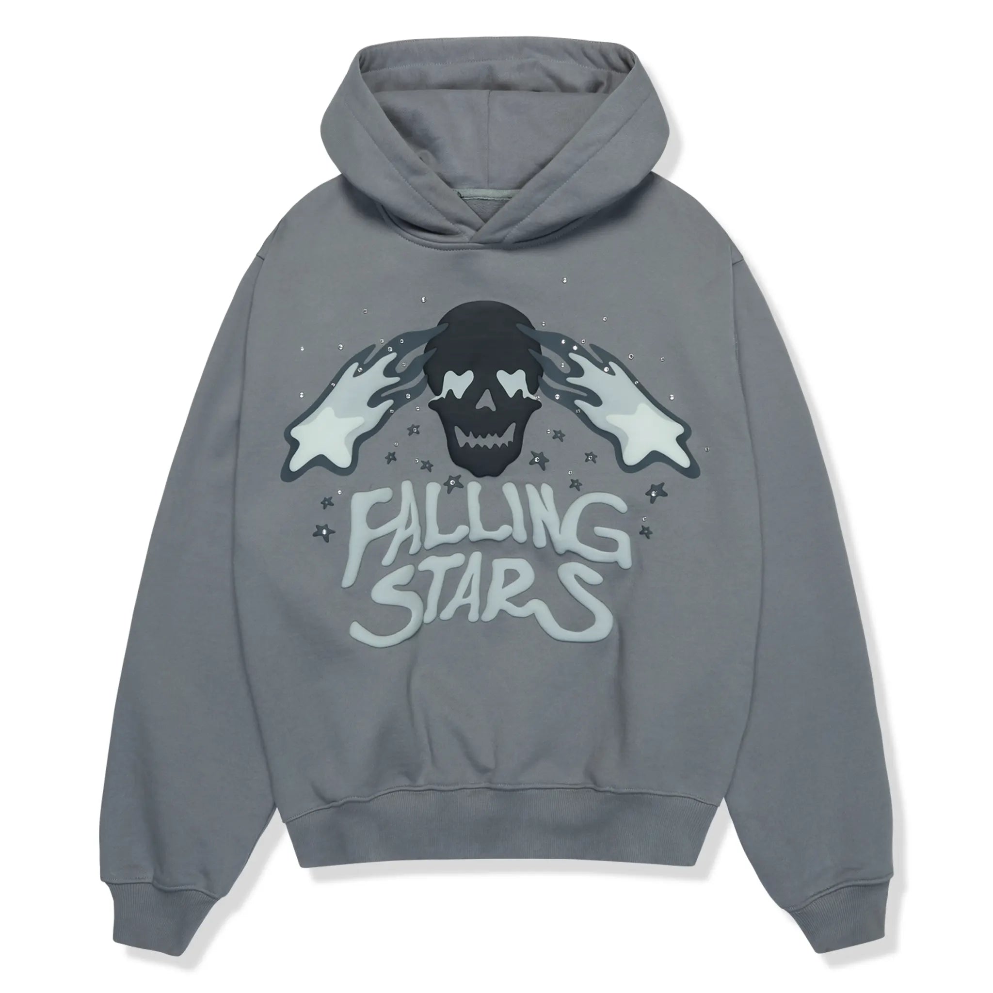 Broken Planet Falling Stars Dark Grey Hoodie - Trendy Streetwear for Men & Women | Perfect for Casual Outfits, Gym, and Outdoor Activities
