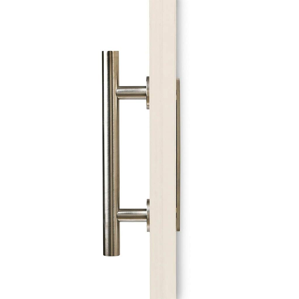 304 Stainless Steel Sliding Barn Door Handle and Flush Pull Set - Easy Installation for Modern Farmhouse, Rustic Cabin, or Industrial Style Homes - Perfect for Bedroom, Bathroom, and Closet Doors